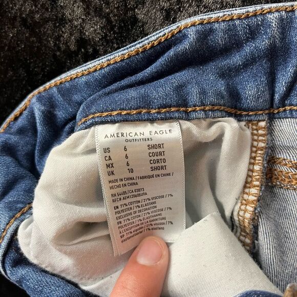 American Eagle Next Level Stretch Hi Rise Jean Jeggings Sz 6 Short - Picture 9 of 9